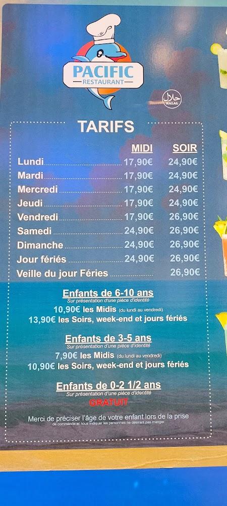 Pacific Restaurant - Menu Image 2