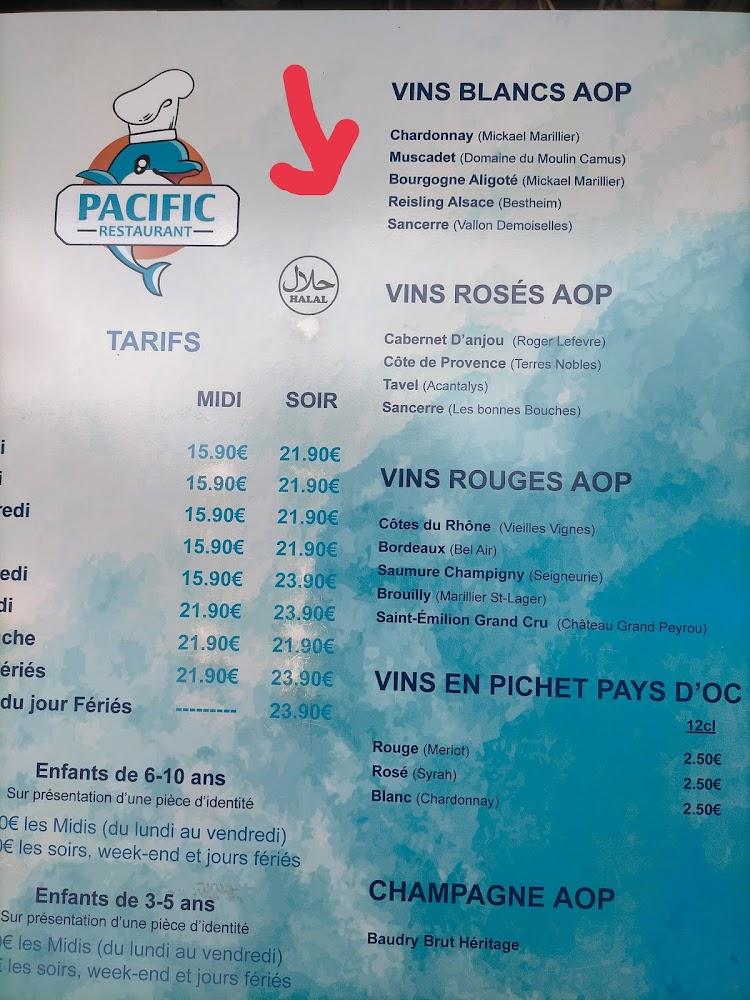 Pacific Restaurant - Menu Image 4